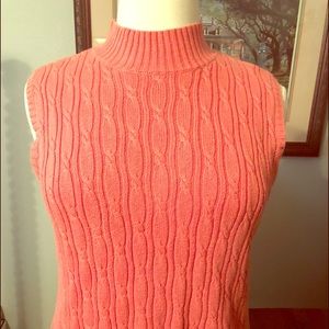 Peach color sweater sleeveless
